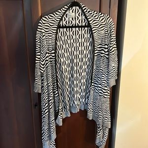Zebra Print Drape Sweater